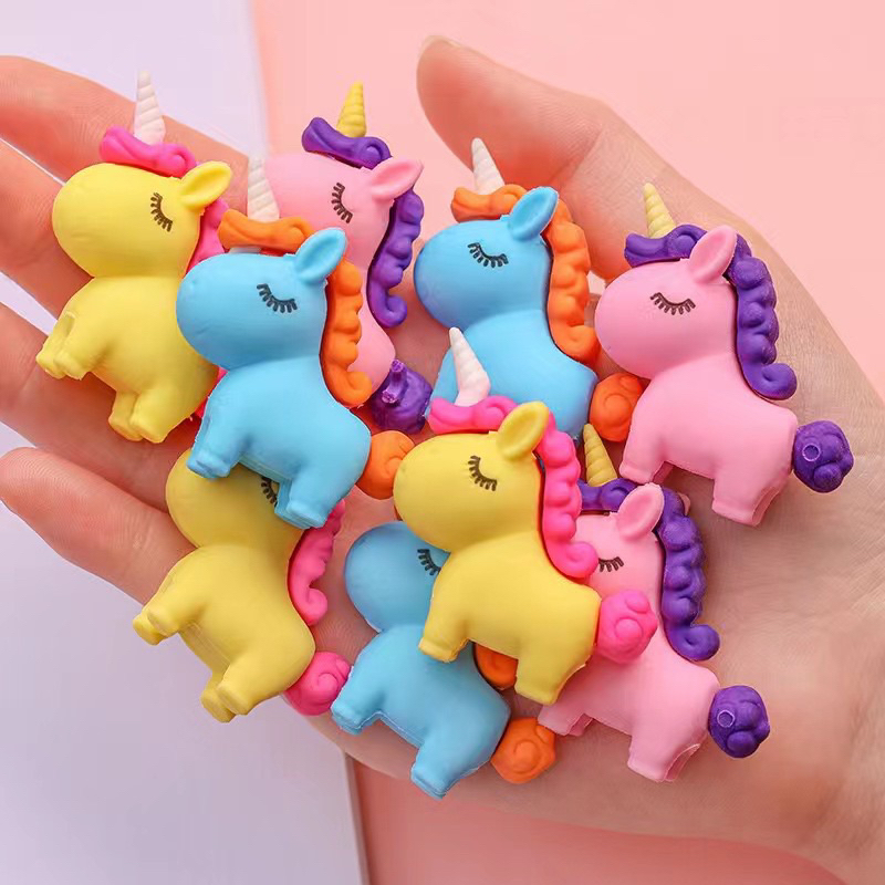 EryoneStore Penghapus Pensil Model UNICORN / Stip Penghapus Lucu