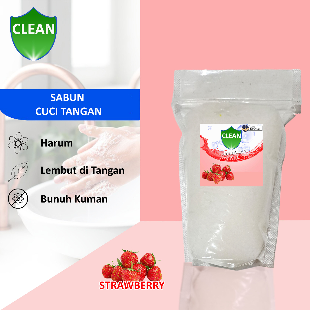 Sabun Cuci Tangan 5L - Biang Sabun Murah 5 Liter - Refill - Stowberry