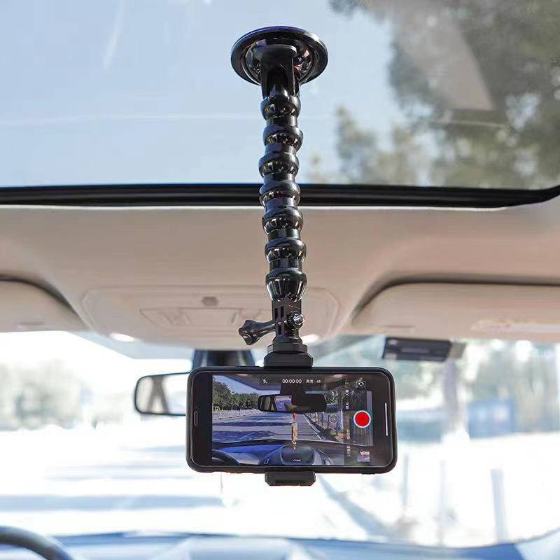 Flexible Suction Cup Action Cam Suction Cup Car Mount Holder Xiaomi Yi GoPro Hero Action Camera Car Window Snake Shape Flexible Adjustable