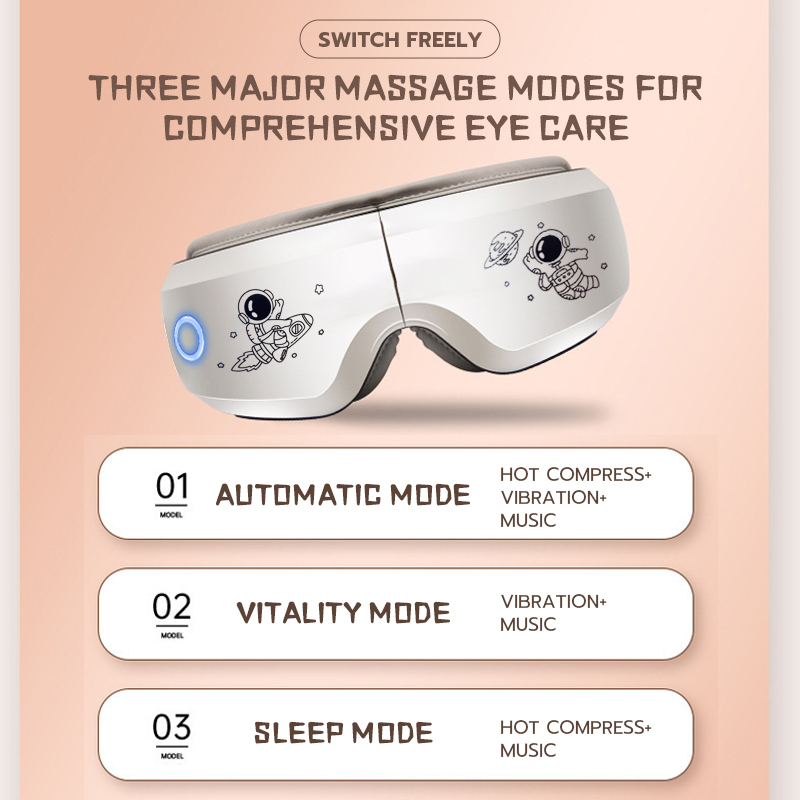 【COD】Viqoo EM-007 Portable Eye Massager Bluetooth Pijat Elektrik Terapi Mata Vibration HOT COMPRESS/Music/Sleep Mode Air Pressure Infrared Heater - EM02