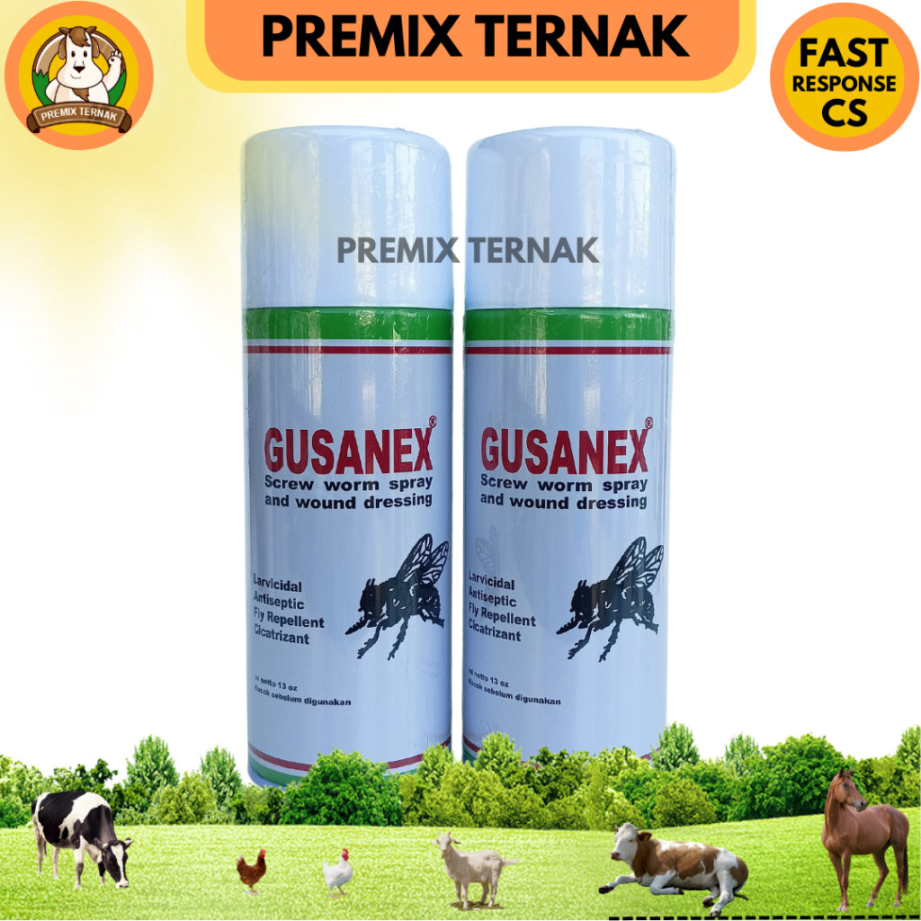 GUSANEX SPRAY ORIGINAL - Obat Luka Hewan Antiseptik dan Anti Lalat