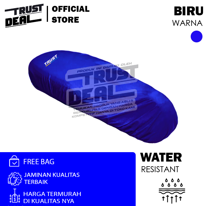 Sarung Jok Motor TRUST / Cover Jok Motor TRUST Murah anti air Waterproof Bahan TEBAL PREMIUM BEAT VARIO MIO RX KING SATRIA SONIC SCOOPY XRIDE AEROX SATRIA BEAT STREET NEX FINO