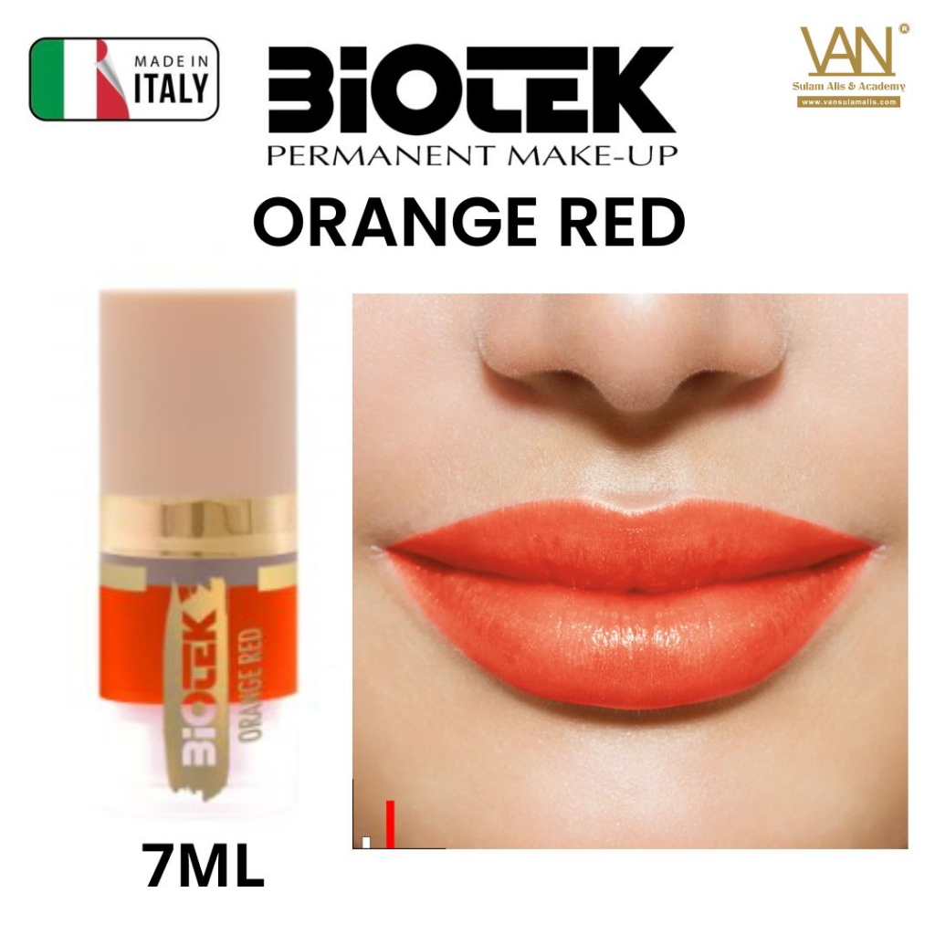 TINTA BIOTEK ORANGE RED ORIGINAL MADE IN ITALY / TINTA SULAM BIBIR