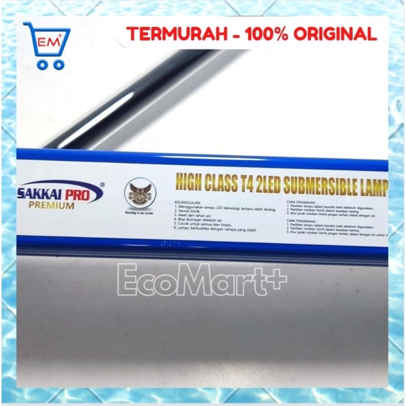 Lampu Celup LED Aquarium SAKKAI PRO Premium T4 2LED SP60 3x Mode