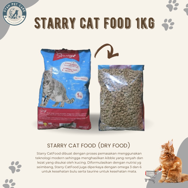 STARRY CAT FOOD 1kg Makanan Kucing Kering