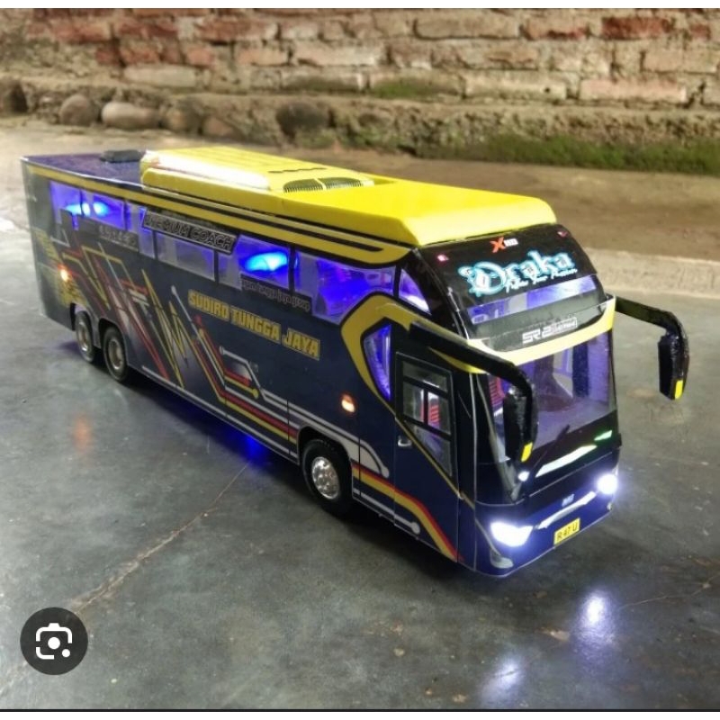 MINIATUR BUS DRAKA FULL LAMPU TELOLET