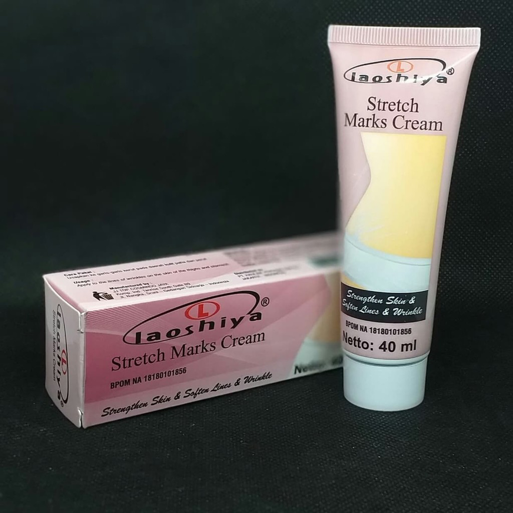 ✿ELYSABETHME✿ Laoshiya cream strech mark penghilang bekas luka guratan garis putih ibu hamil menyusui