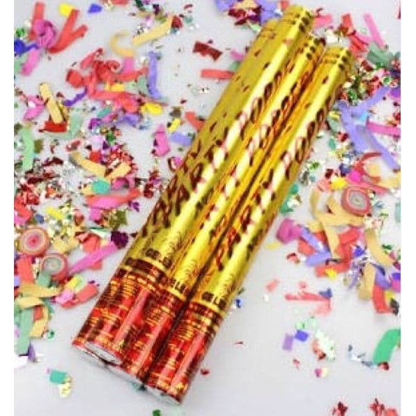 CONFETTI PARTY POPPER CONVERTI PESTA UK 30 40 50 60 CM KEMBANG API KERTAS