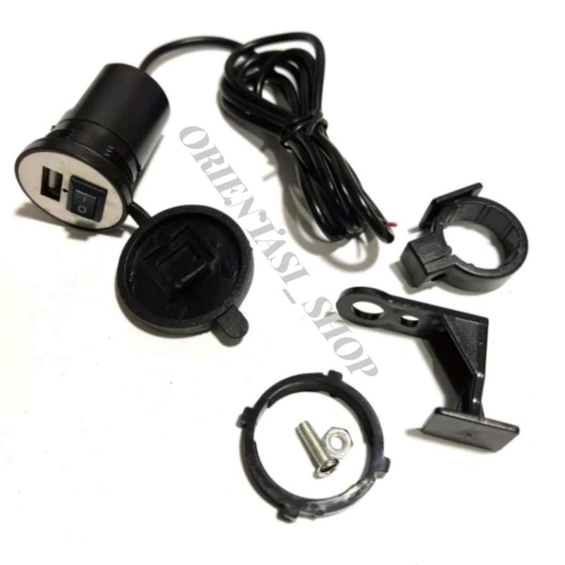 charger motor  Waterproof - alat charger hp gojek grab cas jepit acc anti air (FRAST CHARGING) universal