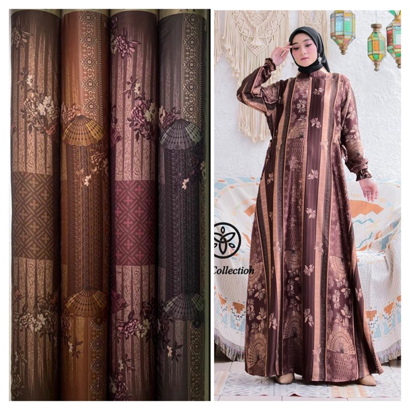 Bahan Kain Zaraa Silk Phasia / bahan gamis seragam sarimbit / kain silk meteran murah terbaru