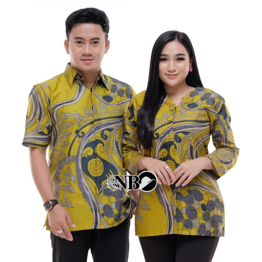 Batik Couple Modern Atasan Blouse Batik Kerja Kantor Wanita Seragam Batik M L XL XXL