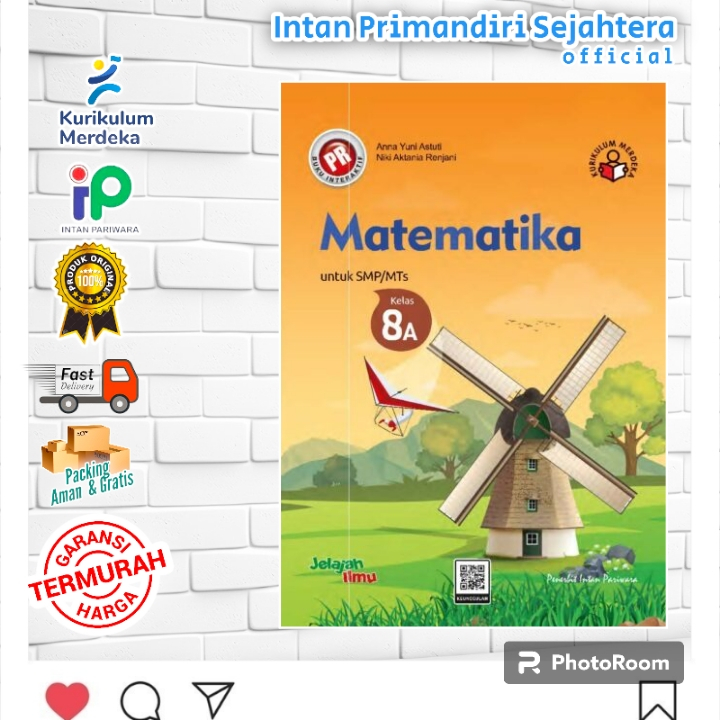 PROMO  BUKU PR INTERAKTIF ( Kurikulum Merdeka ) SMP/MTs : MATEMATIKA KELAS 8 Semester 1 , 2 Terbaru 