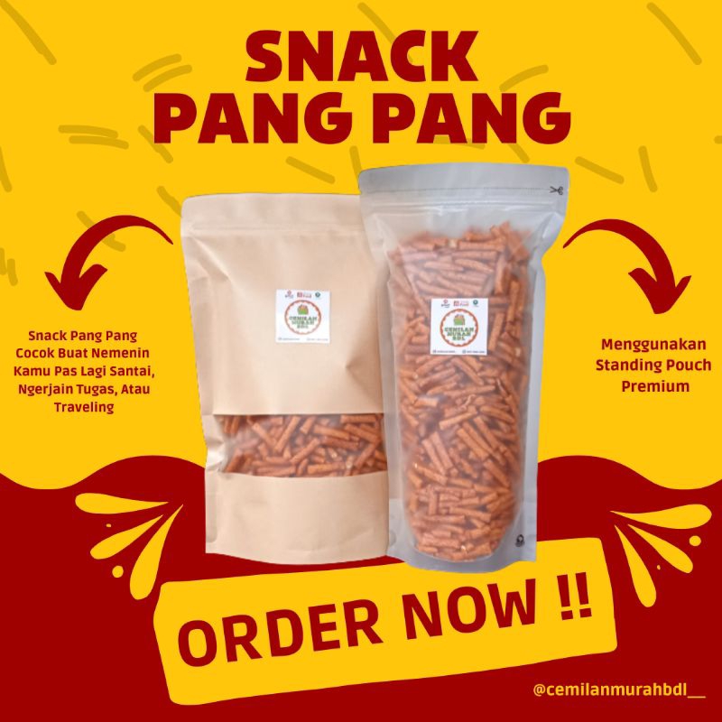 

Snack Pang Pang 500 Gr (Kemasan Premium) Cemilan Murah BDL