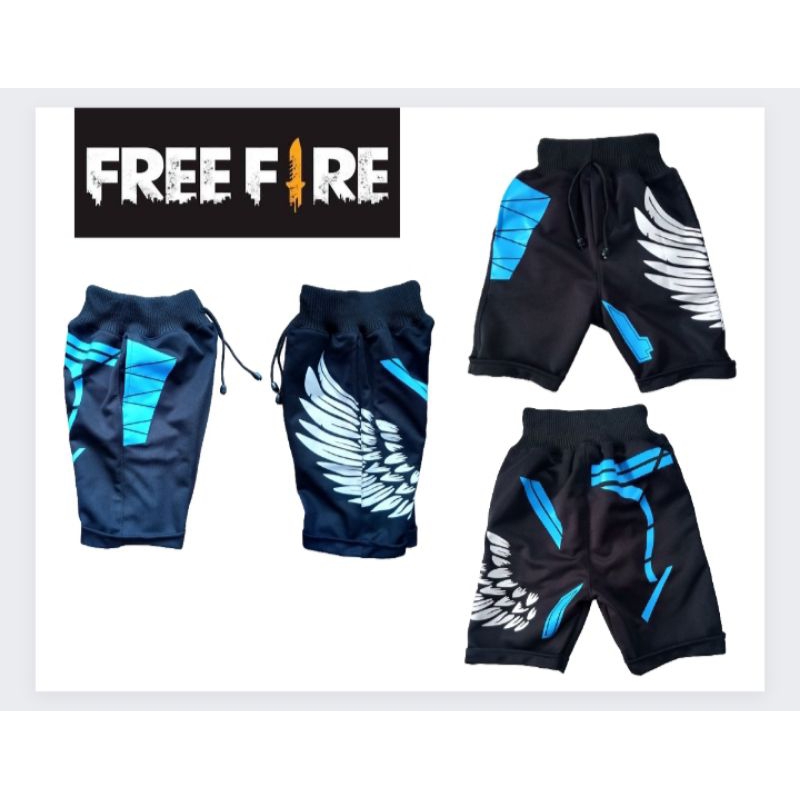 RB celana pendek anak laki laki free fire angel biru/merah/kuning