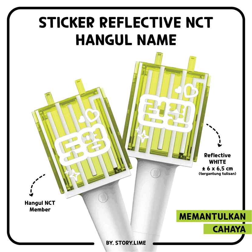 Sticker Deco Reflective NCT 127 DREAM Hangul Ver. 1 Kpop Decal for NEOBONG/ Lighstick/ Phonecase/ Laptop/ Notebook By. STORY.LIME