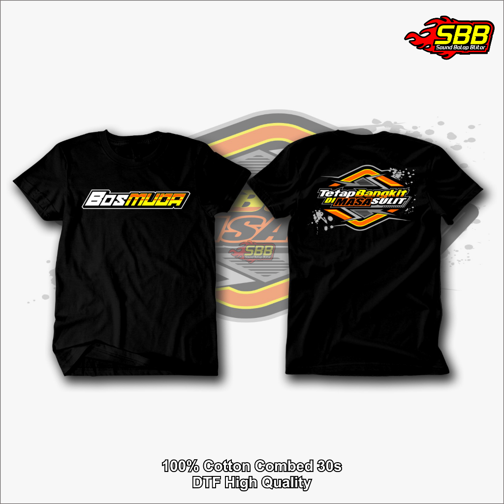 Baju Kaos Boss Muda Katun Combed Distro DTF