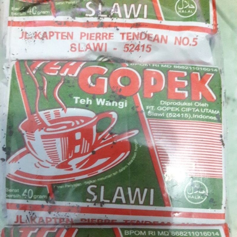 

teh gopek 40 gram ECER