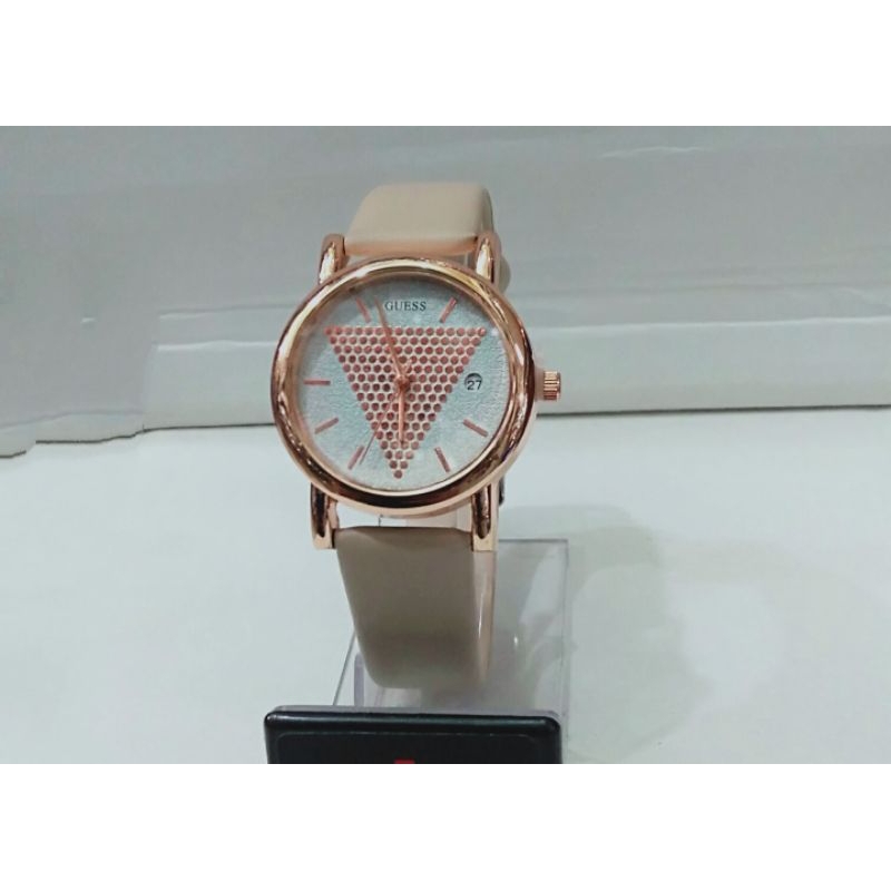 Jam Tangan Wanita Fashion Kulit Gueess Tanggal Aktif