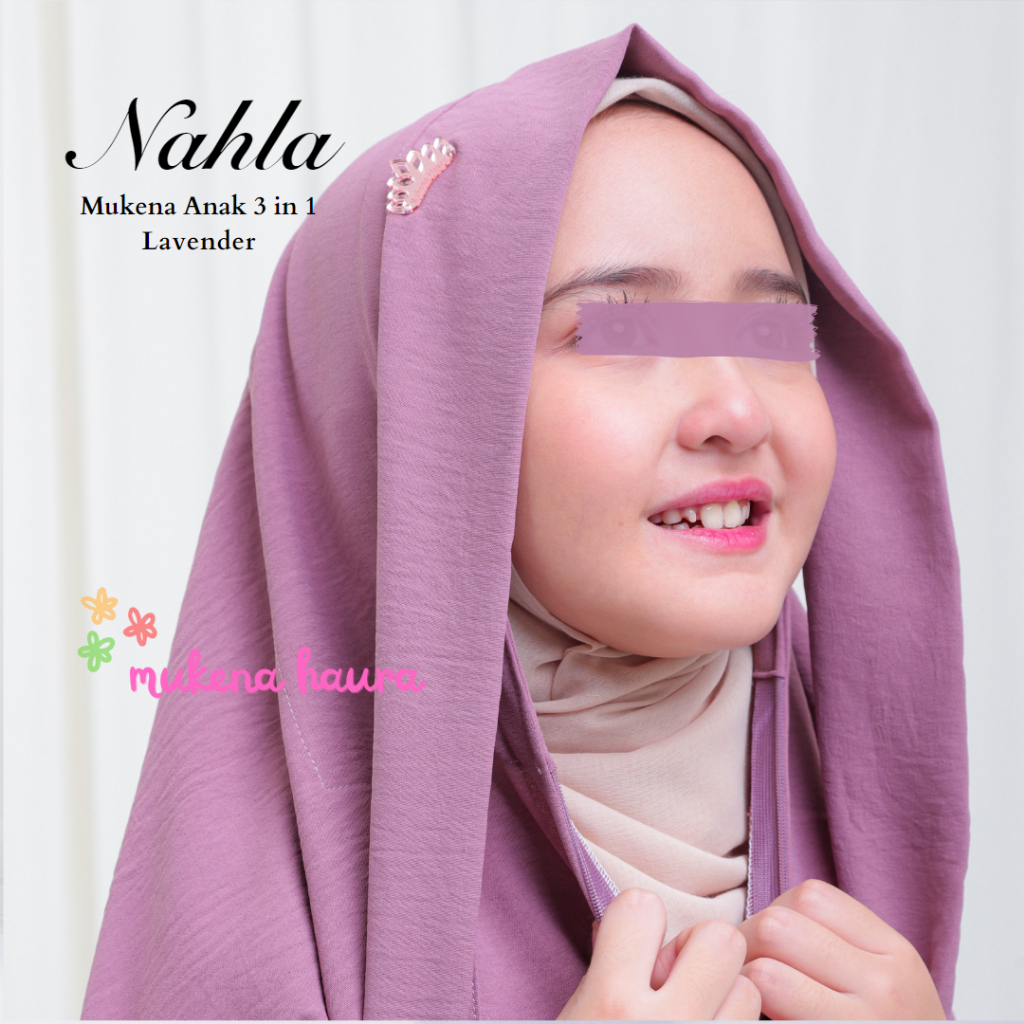 Mukena Anak 3 in 1 Nahla Crinkle Airflow Ukuran Remaja