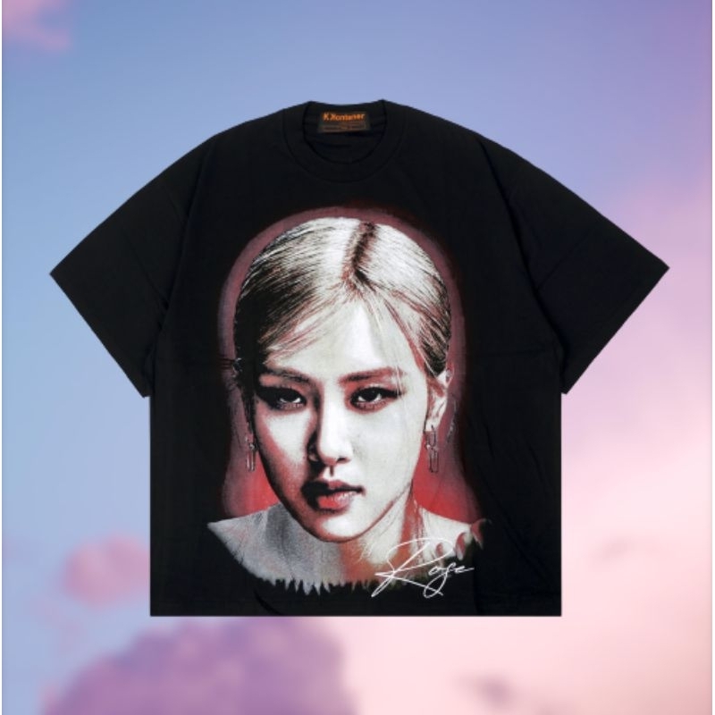 KAOS TSHIRT KPOP ROSE BLACKPINK OVERSIZE