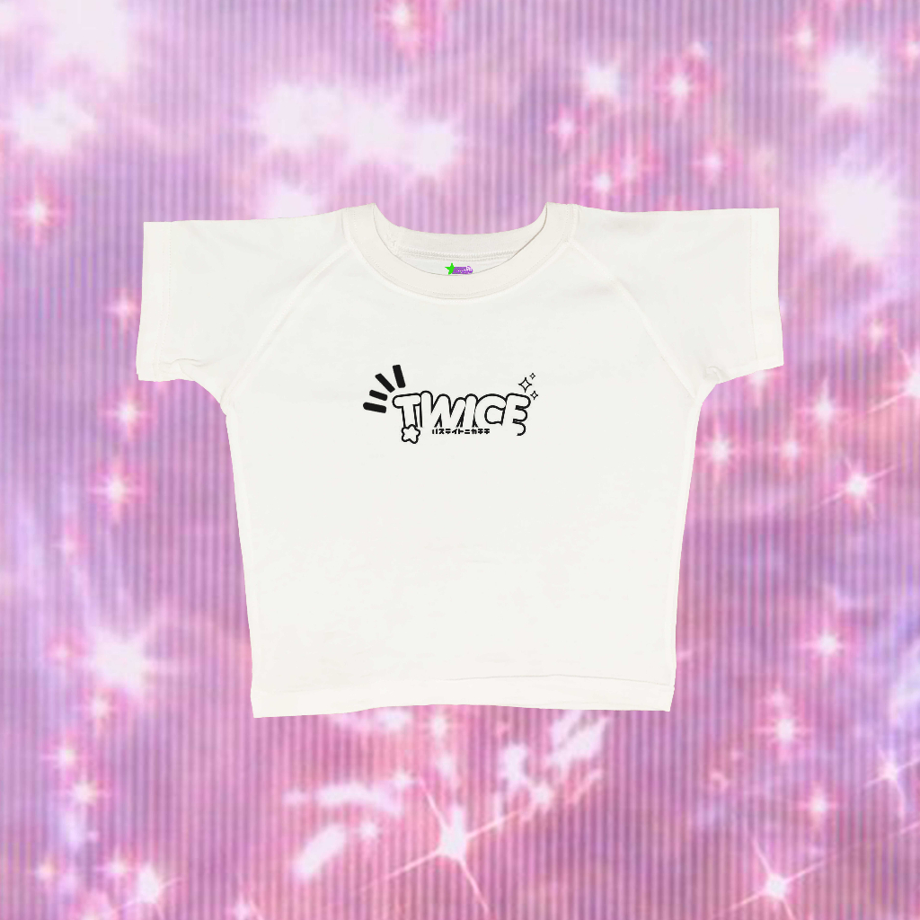Kaos Crop Top Korean Style Twice Baby Tee