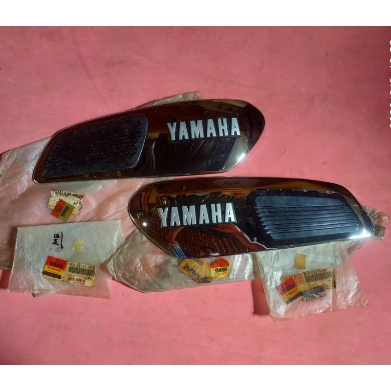 COVER TANGKI CROOM SET EMBLEM KARET TANGKI YAMAHA L2SUPER L2S L2SN ORIGINAL