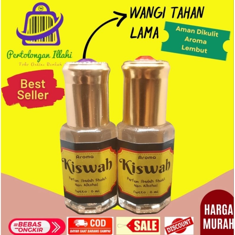parfum kiswah ka'bah arabic rollon cocok buat ibadah sholat wangi tahan lama botol 6ml oles badan atau baju tanpa alkohol bisa buat oleh oleh jamaah haji dan umroh