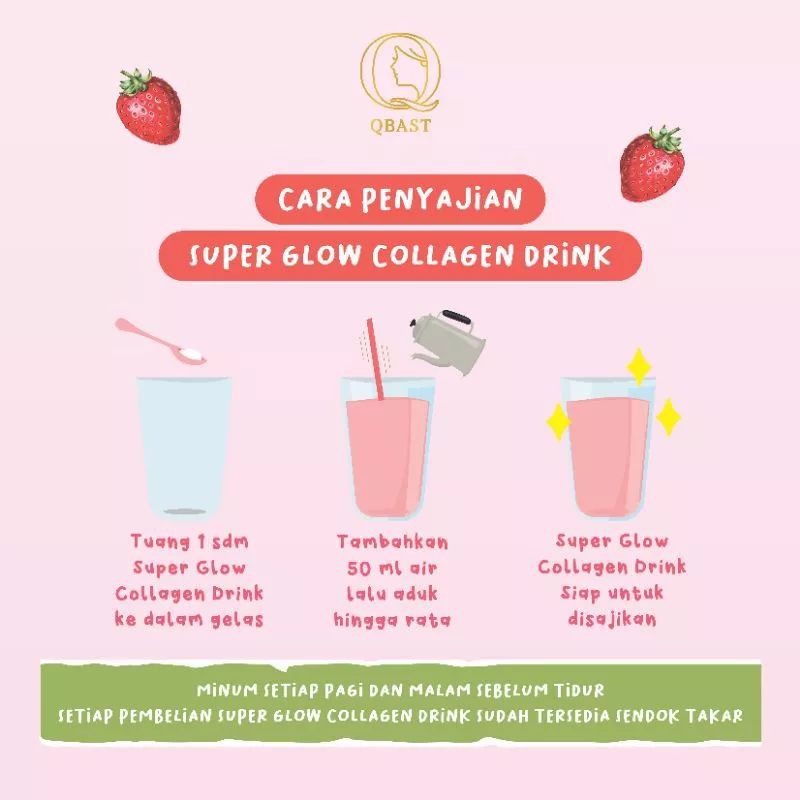 Qbast super glow collagen drink pemutih badan permanen (best seller)