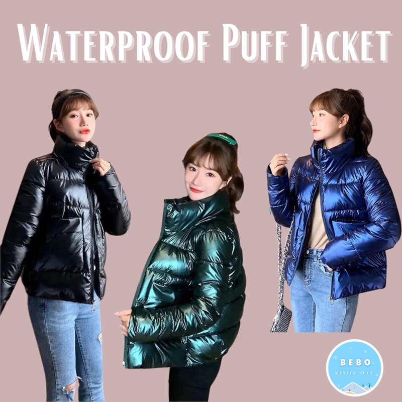 Winter Crop Puff Jacket Waterproof Jaket Anti Air Wanita