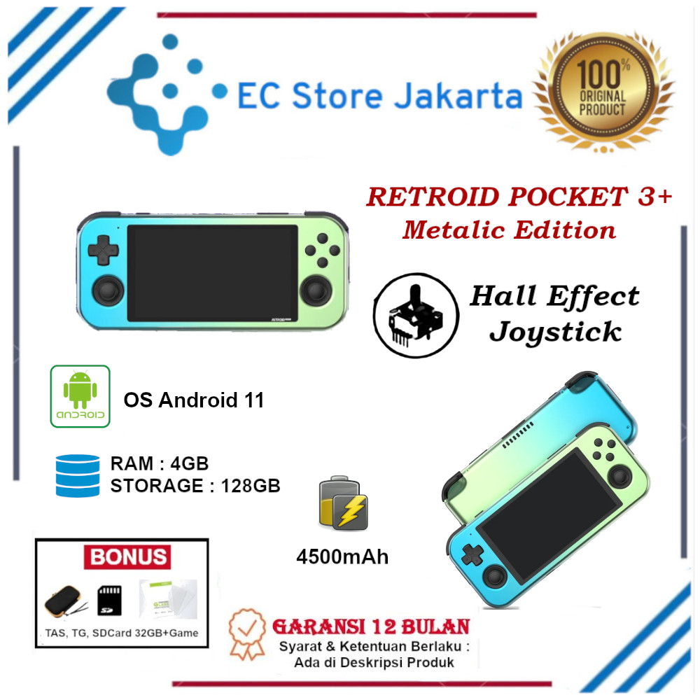 Retroid Pocket 3+ Plus Metal Edition Handheld Retro Game Console Portable Android System