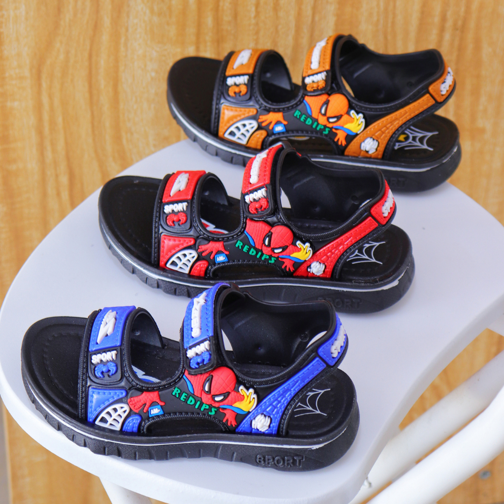 PROMO 10.10 PUNCAK OkayBaby B296 SANDAL GUNUNG SPIDERMAN ANAK LAKI2 IMPORT SNEAKERS PREMIUM