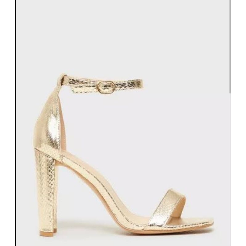 Preloved Glamorous Light Gold Snake Heels