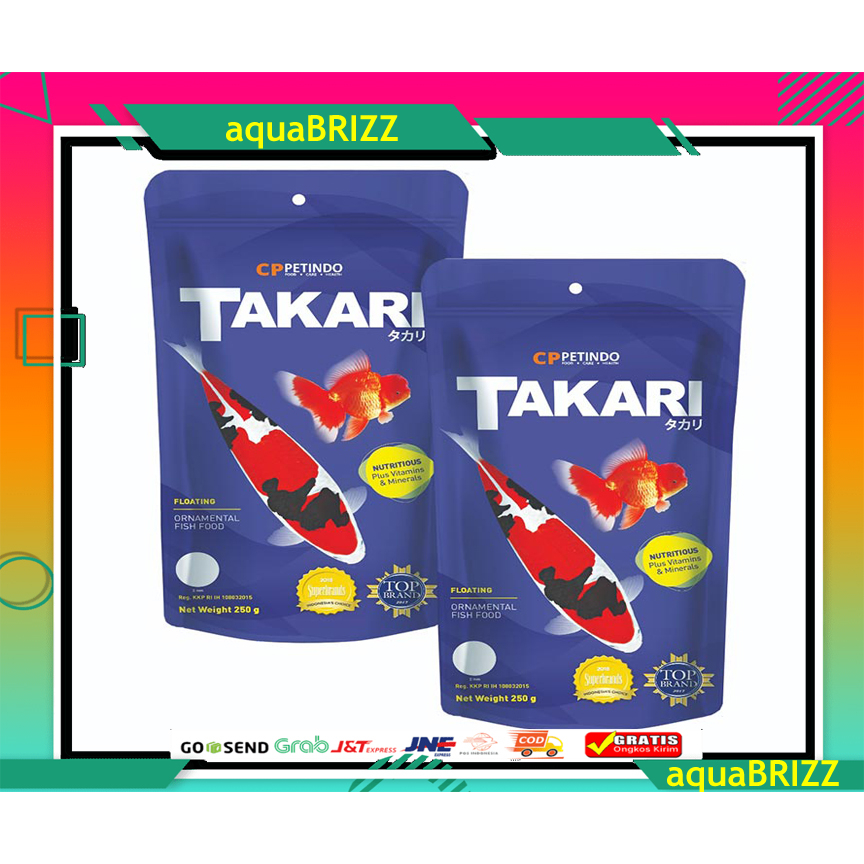 PELET PAKAN IKAN TAKARI 100gr murah