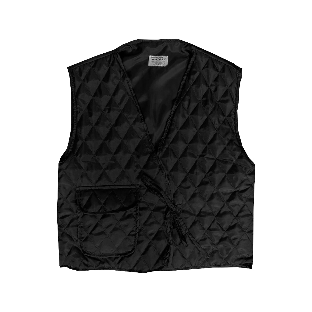 Qwertylife Vest Quilted Black
