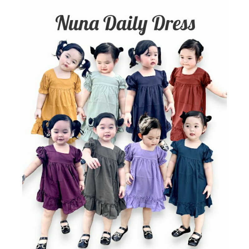 Dress Anak Perempuan Usia 1-5 Tahun | Dress Anak Perempuan | Dress NUNA BABYNHA | Homewear Anak Perempuan Nyaman