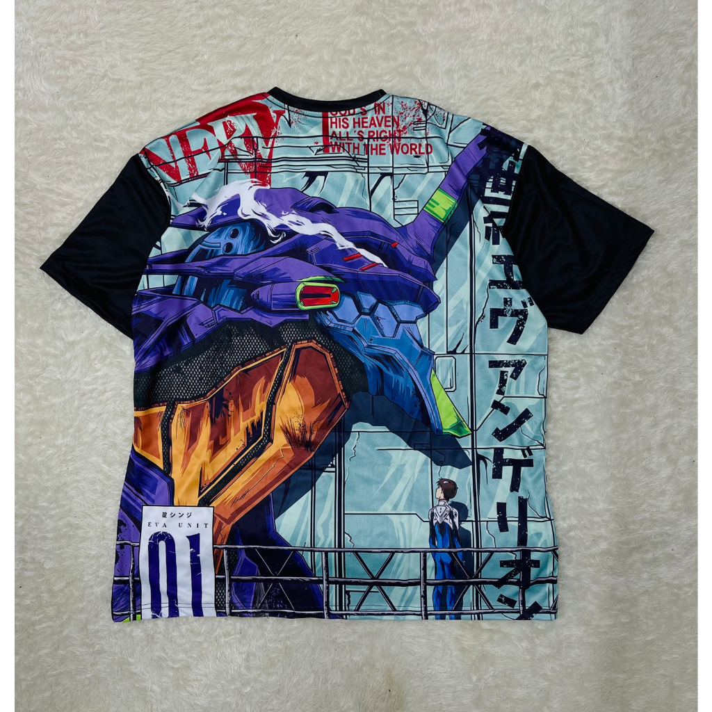 Tshirt Evangelion Unit 01 Fullprint Anime Manga Premium Unisex