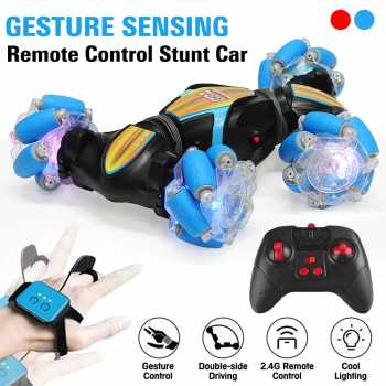Mainan RC Mobil Stunt Car Gerakan Induksi Deformasi Remote Control Mobil Sensor Tangan Gesture Sensi