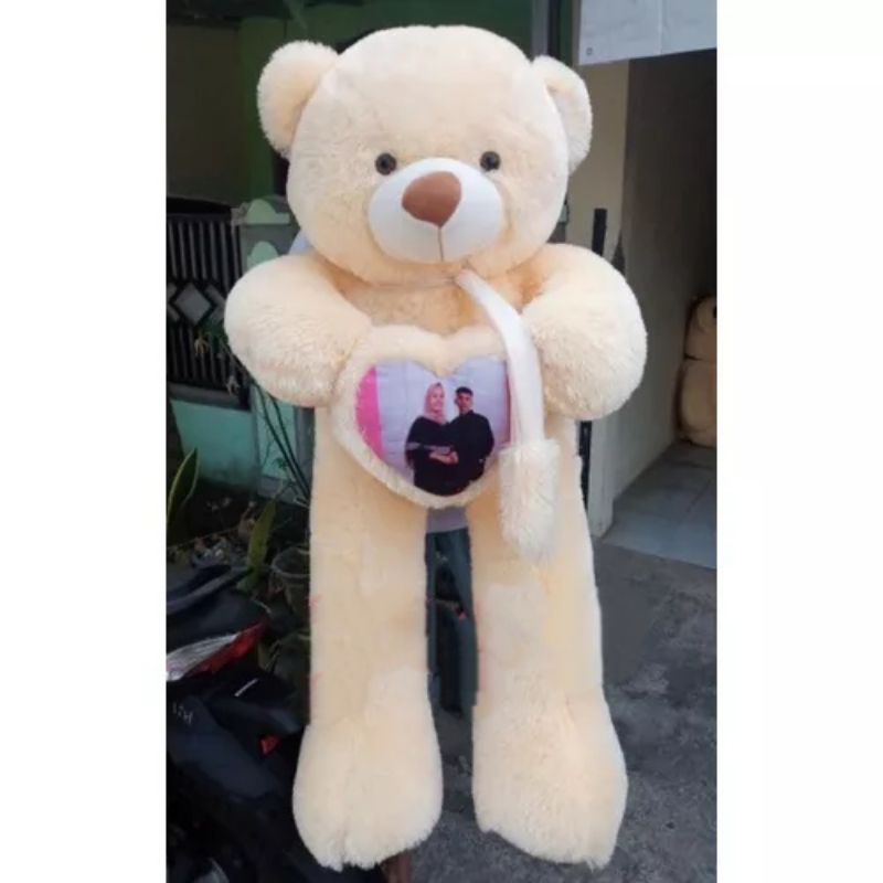 Teddy Bear syal telapak 1,2 meter (gratis ukir nama)