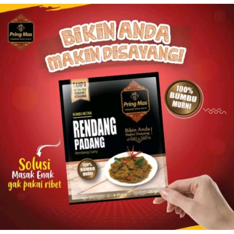 

Bumbu PringMas Bumbu Masak Instan Rendang Padang,opor ayam dan soto daging