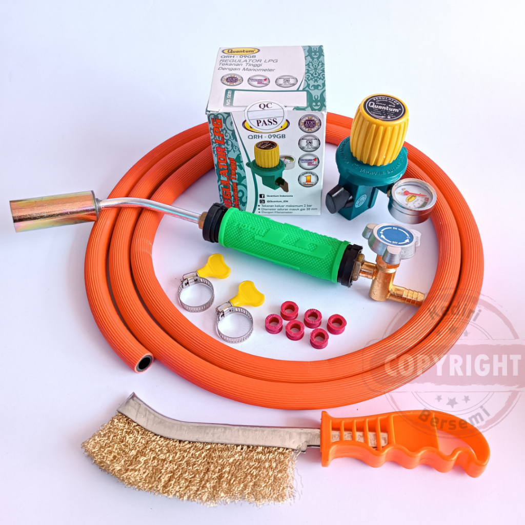 Kepala las gas lpg, Solder Las Solder BBQ atau Gas torch bahan bakar gas elpiji, alat bakar kulit