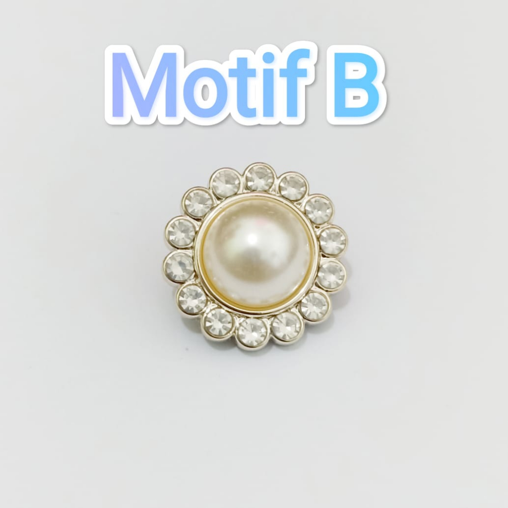 RB Isi 12 Pcs Kancing Baju Mutiara Hias DM ( Ecer )