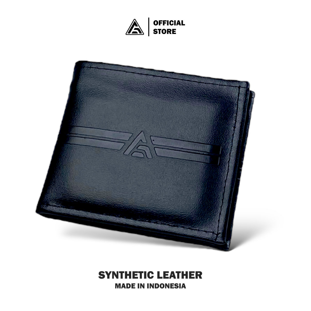 AFLAH Dompet Pria Bahan Kulit Sintetis Premium Aflah D06 - Hitam