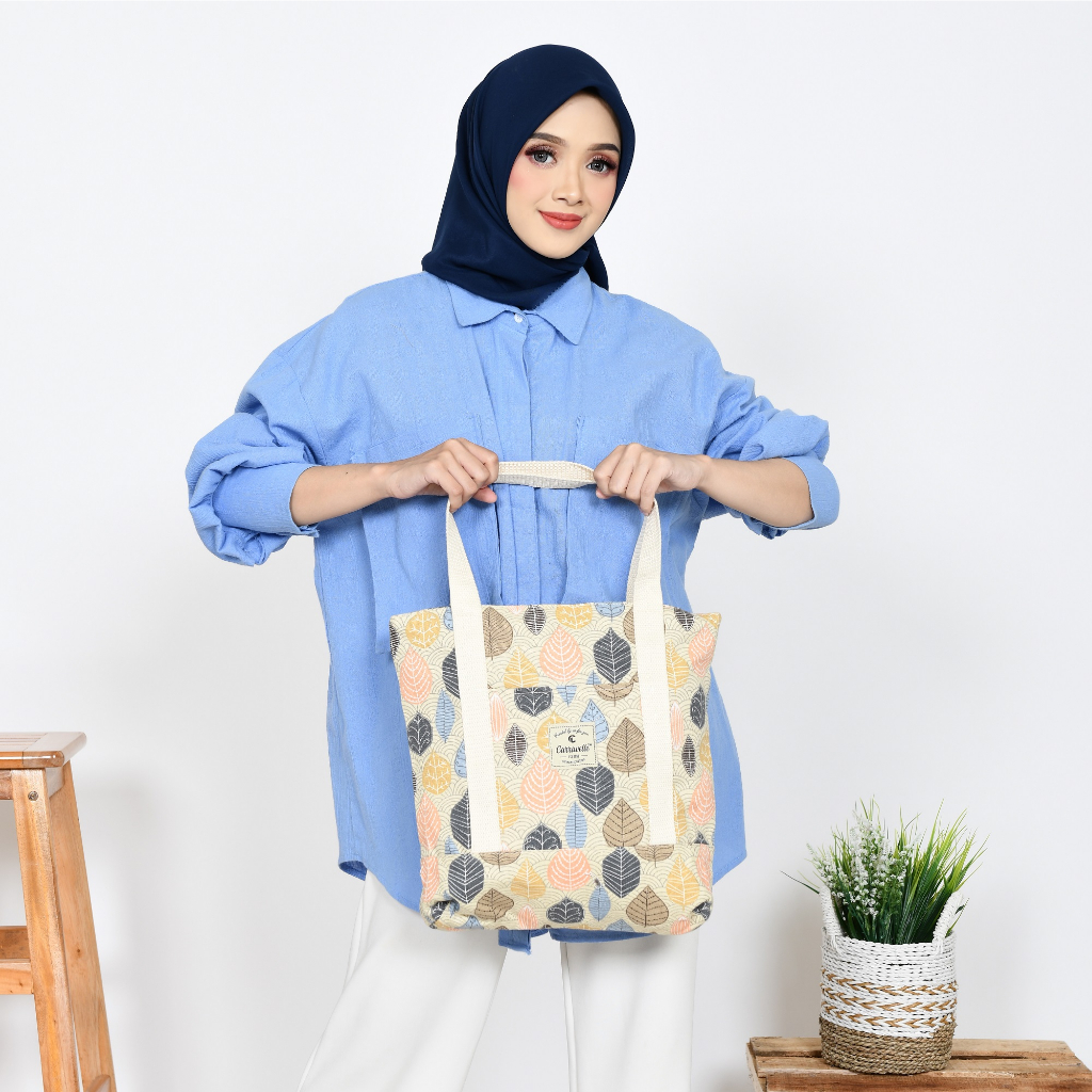 Totebag kanvas Resleting wanita  Bahan tote bag Canvas Sueding polos dan motif Tebal Lembut Bisa Custom Sablon Untuk Tas Seminar Souvenir Gift Pernikahan dll