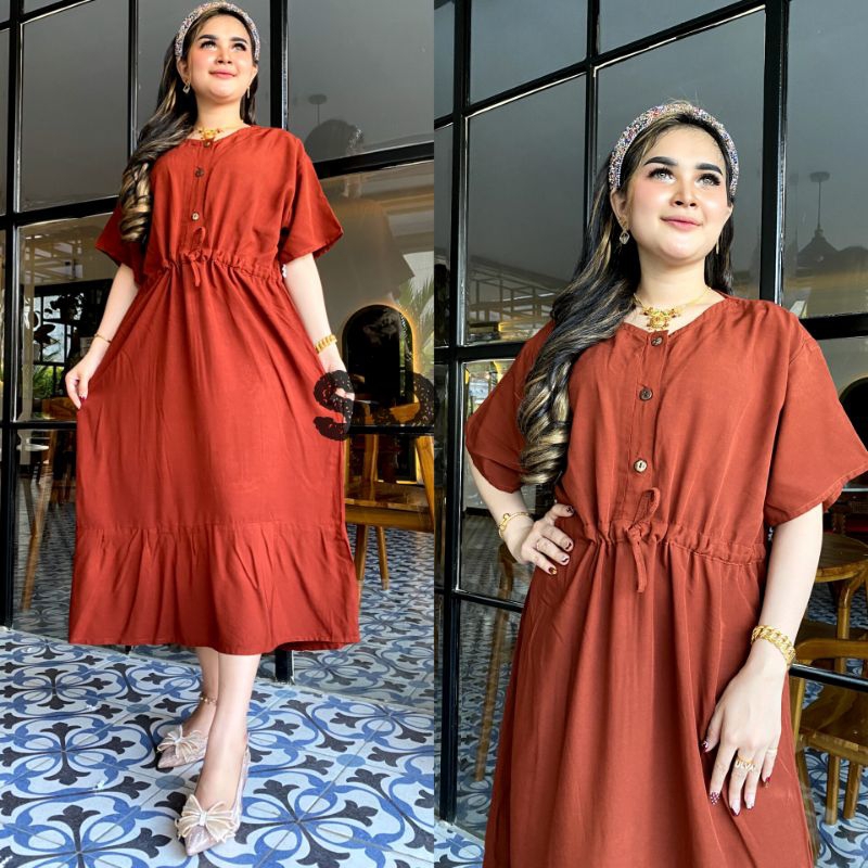 NAGITA DRESS - DASTER RAYON JUMBO BUSUI SERUT