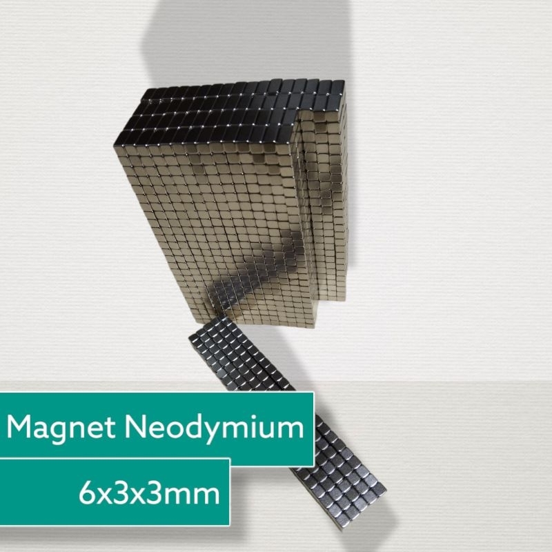 Magnet Neodymium kecil 6x3x3mm