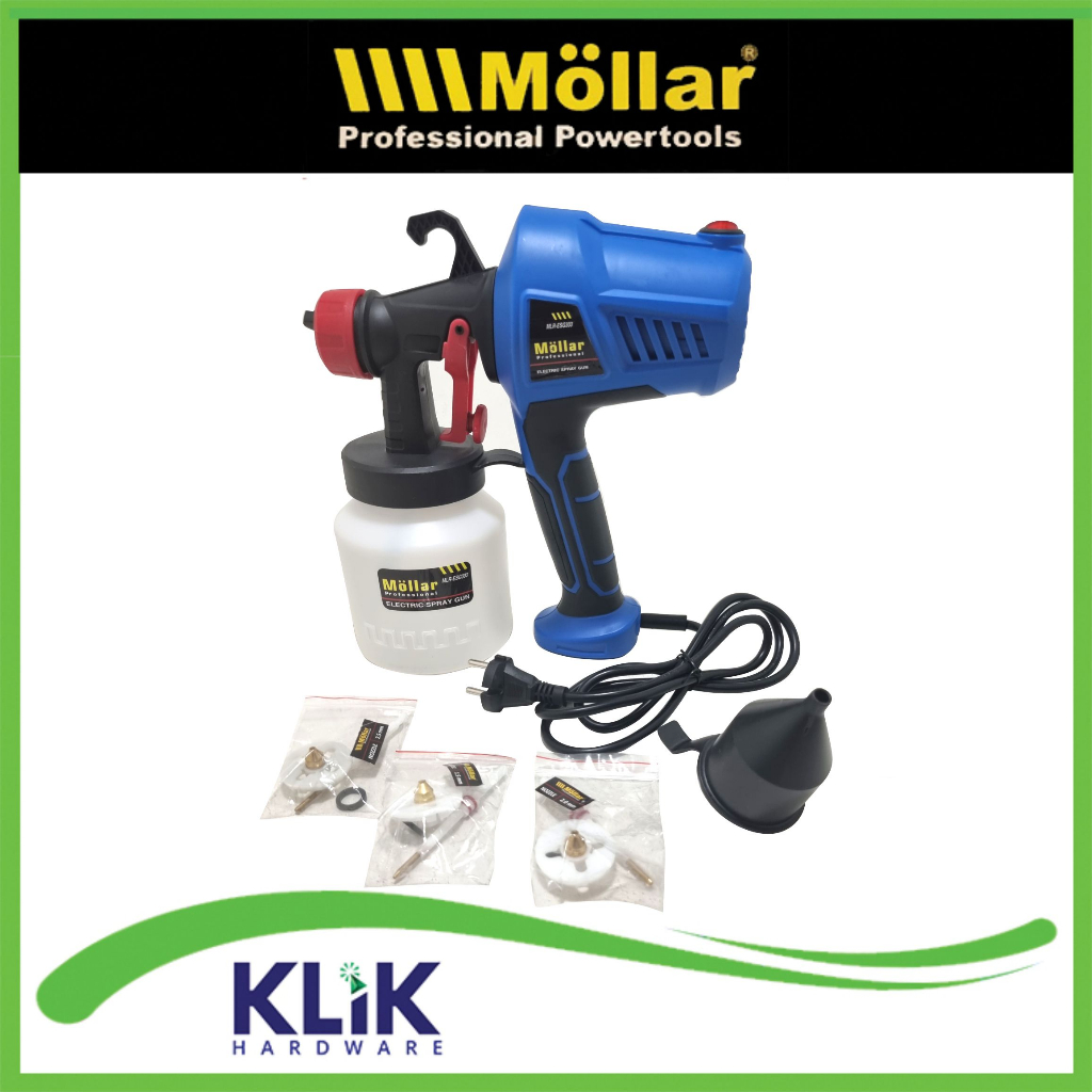 Mollar Spray Gun Elektrik ESG300 ESG303 - Alat Cat Semprot Listrik Paint Gun Electric ESG 300 303 Cat Minyak Thiner