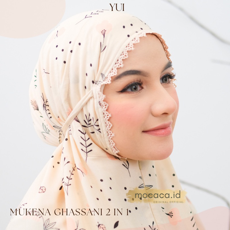 Mukena Dewasa Premium 2 in 1 𝗚𝗵𝗮𝘀𝘀𝗮𝗻𝗶 by 𝗺𝗼𝗰𝗮𝗰𝗮.𝗶𝗱 Sleting Dagu Bisa di Pakai Ponco dan Biasa Free Tas Tali Ringan Premium Tidak Mudah Kusut Bisa Pengiriman Instant Bandung - YUI