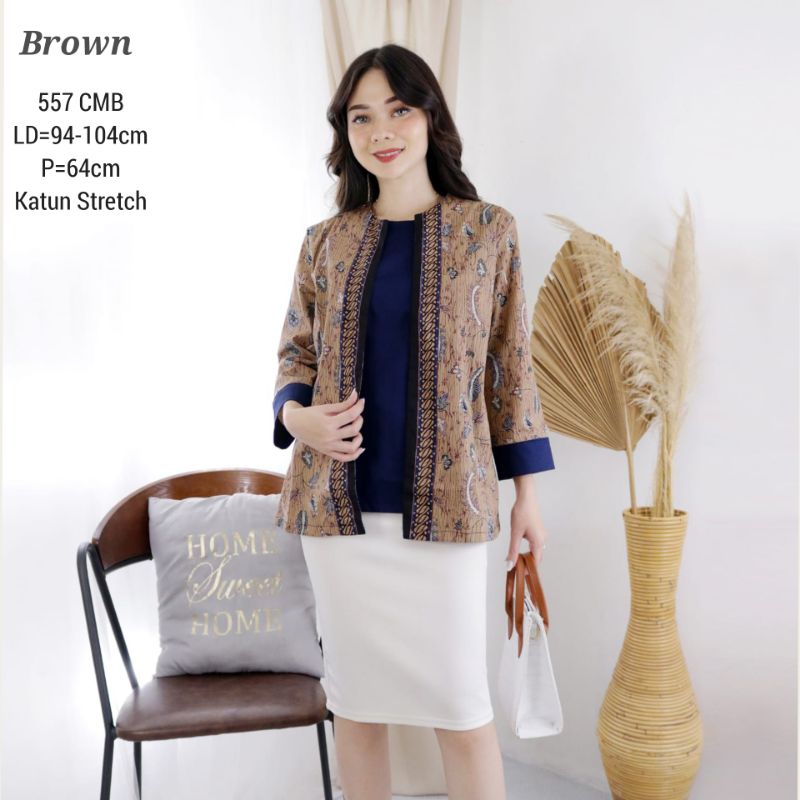 BLOUSE ATASAN BATIK 557 CANTIK BAJU KERJA KANTOR WANITA MURAH MODIS