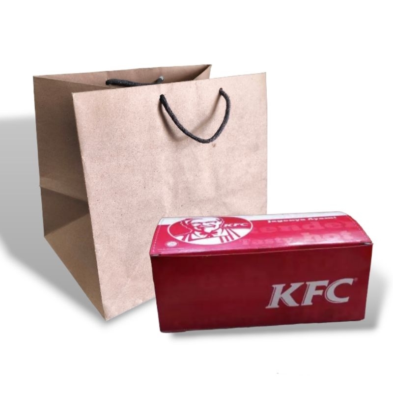 

Tas ultah KFC MCD HISANA CBEZT ulang tahun anak tas kertas R7 15x22xT20 paper bag ayam goreng dus sedang kue