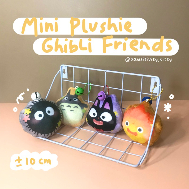 Mini Plushie Ghibli Calcifer Totoro Susuwatari Jiji Bag charms
